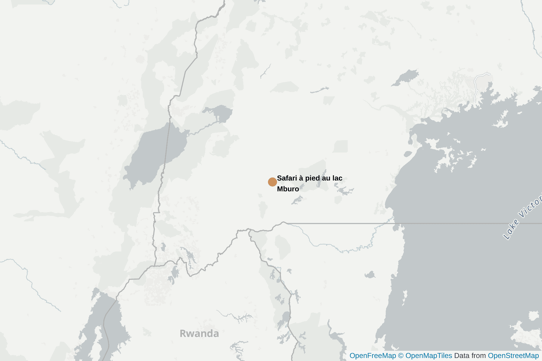 Carte de Safari à pied au lac Mburo