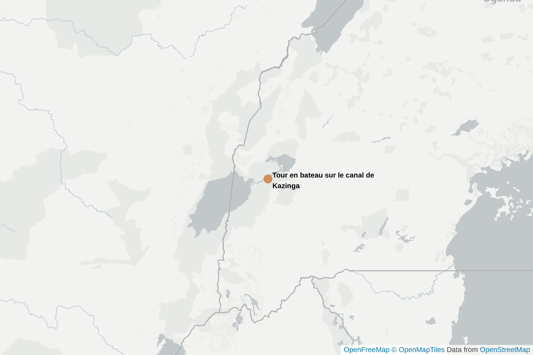 Carte de Tour en bateau sur le canal de Kazinga