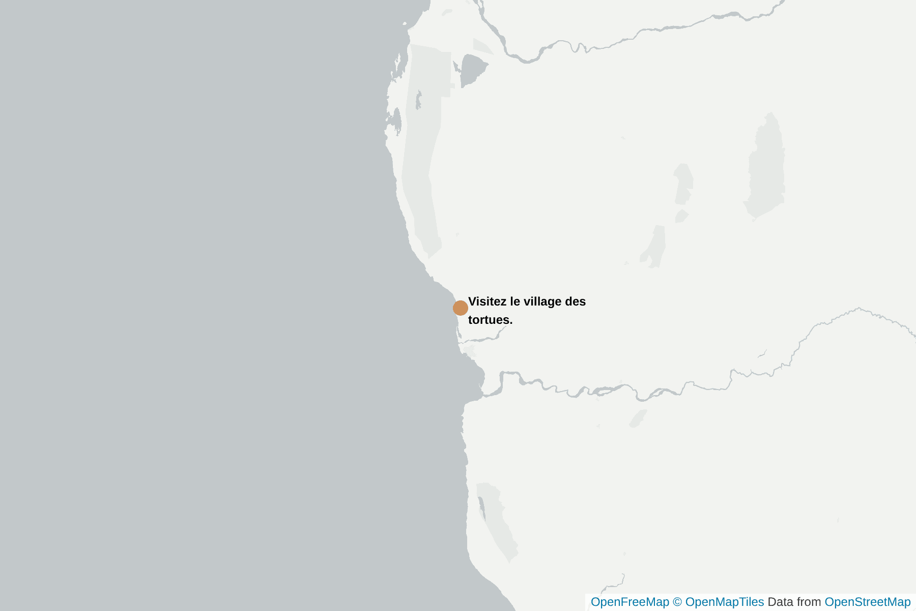 Carte de Visitez le village des tortues.